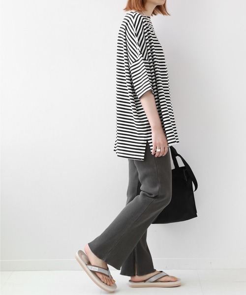 JOURNAL STANDARD relume(ジャーナルスタンダード レリューム)の「ピグメントダイコットンリブパンツ◆(その他パンツ・レディース・グレー/グレー系その他2/ナチュラル/グリーン系その他2・FREE)」の8枚目の写真