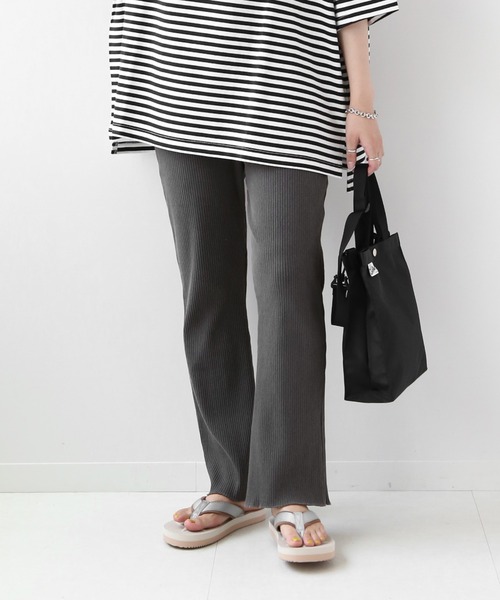 JOURNAL STANDARD relume(ジャーナルスタンダード レリューム)の「ピグメントダイコットンリブパンツ◆(その他パンツ・レディース・グレー/グレー系その他2/ナチュラル/グリーン系その他2・FREE)」の9枚目の写真