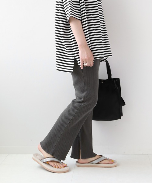 JOURNAL STANDARD relume(ジャーナルスタンダード レリューム)の「ピグメントダイコットンリブパンツ◆(その他パンツ・レディース・グレー/グレー系その他2/ナチュラル/グリーン系その他2・FREE)」の11枚目の写真