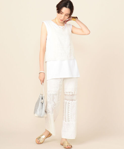 NOLLEY’S（ノーリーズ）の「パッチワークブラウス[NOLLEY'S collet]（シャツ/ブラウス・レディース・ブラック/オフホワイト・38）」の11枚目の写真