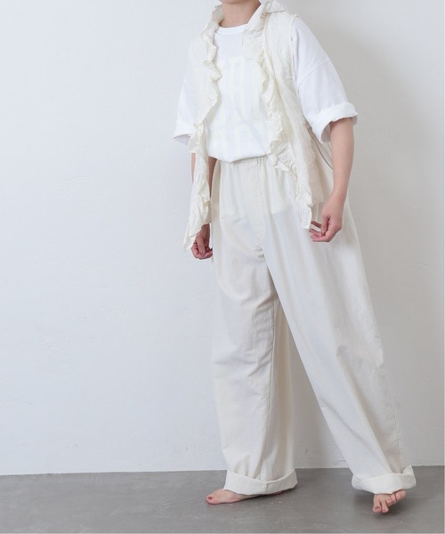 journal standard luxe リネンダンガリー フリルジレ journal standard luxe リネンダンガリー フリルジレ 麻