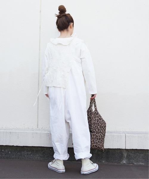 journal standard luxe リネンダンガリー フリルジレ journal standard luxe リネンダンガリー フリルジレ 麻