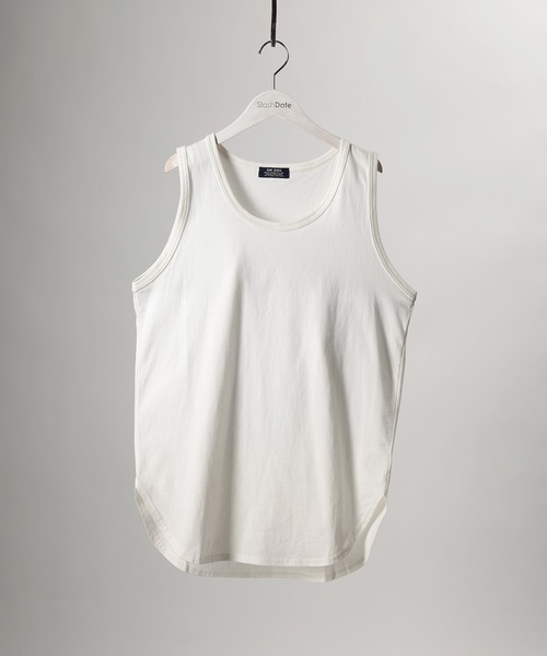 SlashDate(スラッシュデイト)の「ロング丈タンクトップ/天竺(タンクトップ・メンズ・ブラック/ホワイト・M/L/XL)」の2枚目の写真