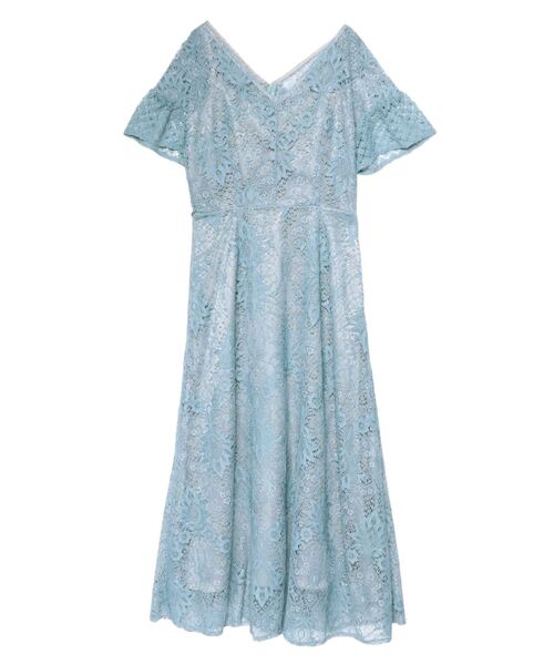 LAGUNAMOON（ラグナムーン）の「LADY総レースVネックワンピース（ドレス・レディース・ブルー/ブラック/ベージュ・SMALL/MEDIUM）」の21枚目の写真