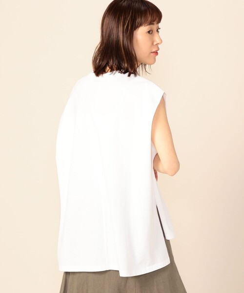 NOLLEY’S(ノーリーズ)の「ヴィンテージ天竺タックノースリーブカットソー(Tシャツ/カットソー・レディース・ホワイト/ベージュ/オリーブ・FREE)」の19枚目の写真