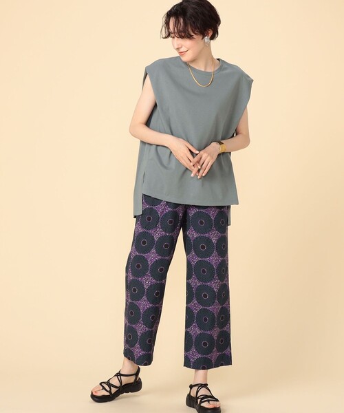 NOLLEY’S(ノーリーズ)の「ヴィンテージ天竺タックノースリーブカットソー(Tシャツ/カットソー・レディース・ホワイト/ベージュ/オリーブ・FREE)」の20枚目の写真