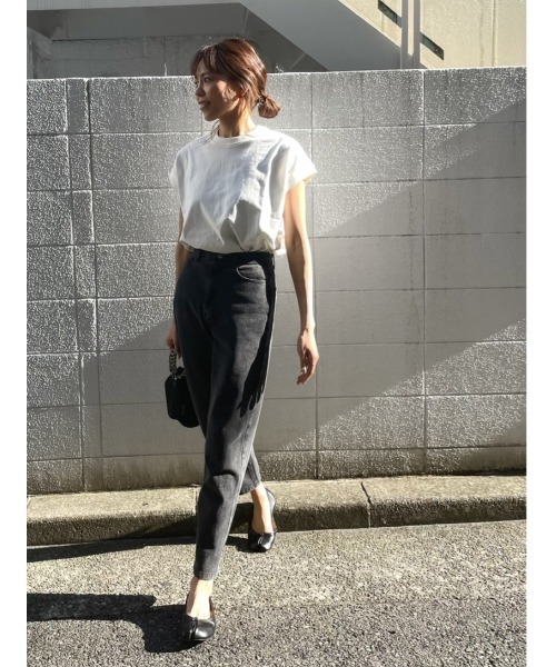 ulu（ウル）の「Petit high neck French sleeve tops（Tシャツ/カットソー・レディース・ホワイト/ブラック・FREE）」の12枚目の写真