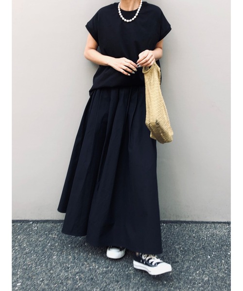 ulu（ウル）の「Petit high neck French sleeve tops（Tシャツ/カットソー・レディース・ホワイト/ブラック・FREE）」の8枚目の写真