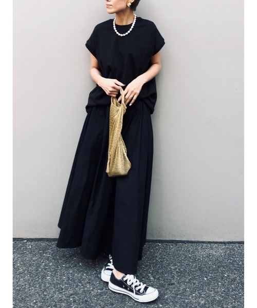 ulu（ウル）の「Petit high neck French sleeve tops（Tシャツ/カットソー・レディース・ホワイト/ブラック・FREE）」の14枚目の写真