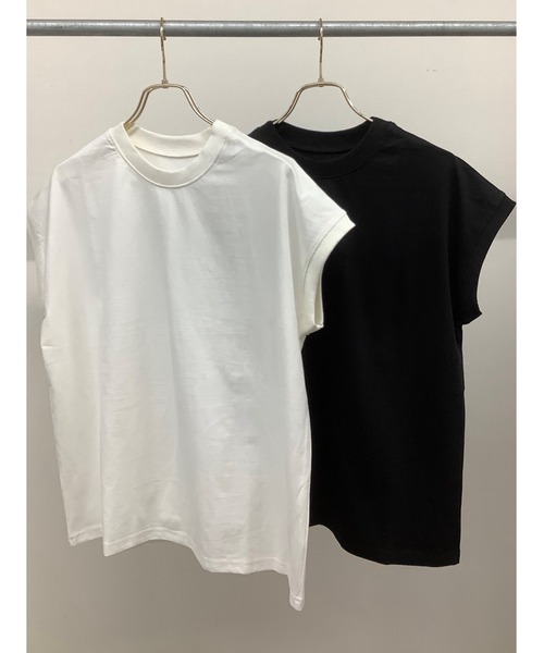 ulu（ウル）の「Petit high neck French sleeve tops（Tシャツ/カットソー・レディース・ホワイト/ブラック・FREE）」の11枚目の写真