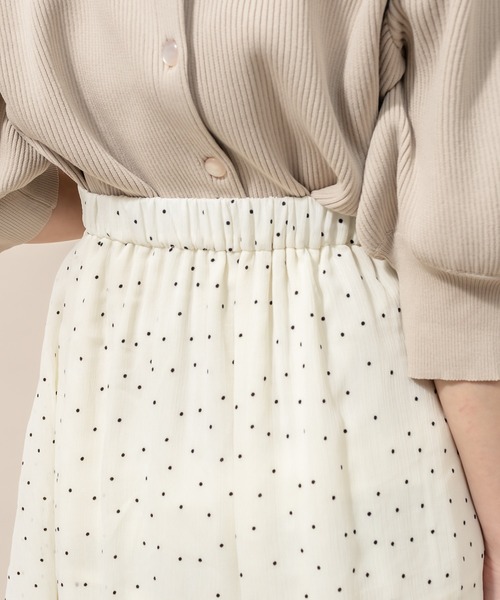 mline（エムライン）の「[mline] WEB限定 ドット3段ティアードスカート（スカート・レディース・ブラック/ベージュ/オフホワイト・FREE）」の17枚目の写真