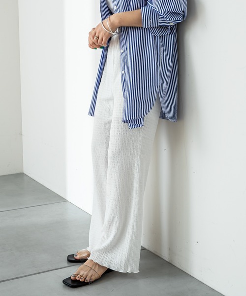 mystic（ミスティック）の「カットジャガードパンツ（その他パンツ・レディース・オフホワイト/アイボリー/チャコールグレー・FREE）」の20枚目の写真