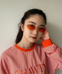 スクエアカラーサングラス