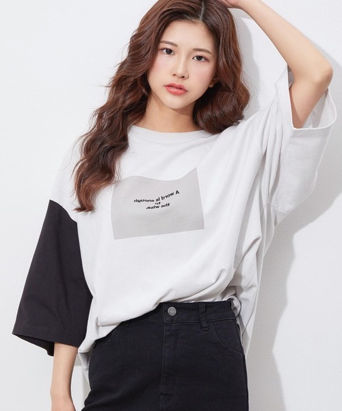 JUNRED（ジュンレッド）の「レタリングプリントTEE（Tシャツ/カットソー・メンズ・ホワイト/ブラック/ホワイト系その他/ブルー系その他6・S/M/L）」の2枚目の写真