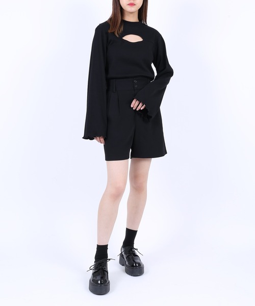 PUNYUS(プニュズ)の「ハイウエストショートパンツ(その他パンツ・レディース・ブラック/グリーン・2/1/3/4)」の7枚目の写真