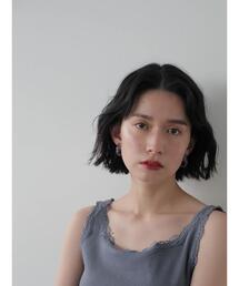 ドロップアクリル&メタルボールピアス *