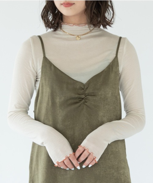 VRIA CHARME(バリアシャルム)の「マットサテンキャミワンピース(ワンピース・レディース・カーキ/ブラウン/ブラック・FREE)」の9枚目の写真