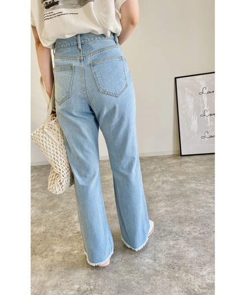 MLI'A（エムリア）の「デニム／フレアパンツ（デニムパンツ・レディース・アイボリー/ブルー系その他/ブルー系その他5/グレー/ブラウン/インディゴブルー/ブラック・M/S）」の7枚目の写真