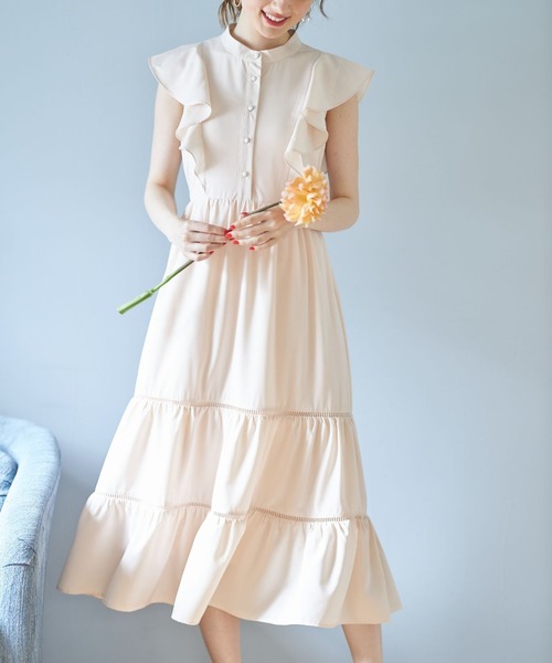 ハシゴレースティアード切り替えラッフルスリーブワンピース ワンピース Tocco Tocco Closet トッコ ワンピース クローゼット のファッション