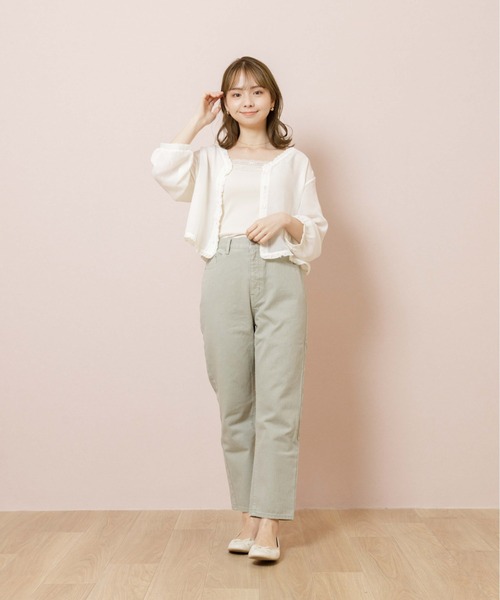 flower（フラワー）の「シアーフリルシャツ（シャツ/ブラウス・レディース・ブラウン/アイボリー・FREE）」の3枚目の写真