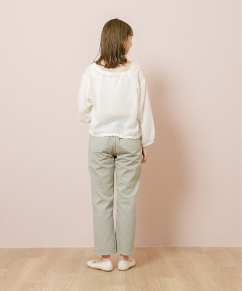 flower（フラワー）の「シアーフリルシャツ（シャツ/ブラウス・レディース・ブラウン/アイボリー・FREE）」の5枚目の写真