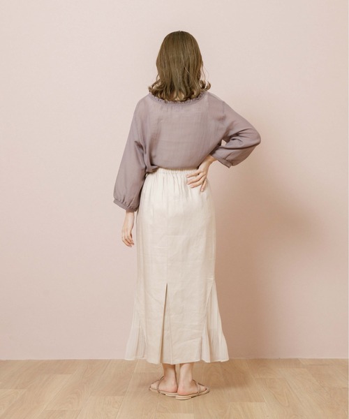 flower（フラワー）の「シアーフリルシャツ（シャツ/ブラウス・レディース・ブラウン/アイボリー・FREE）」の11枚目の写真