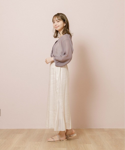 flower（フラワー）の「シアーフリルシャツ（シャツ/ブラウス・レディース・ブラウン/アイボリー・FREE）」の13枚目の写真