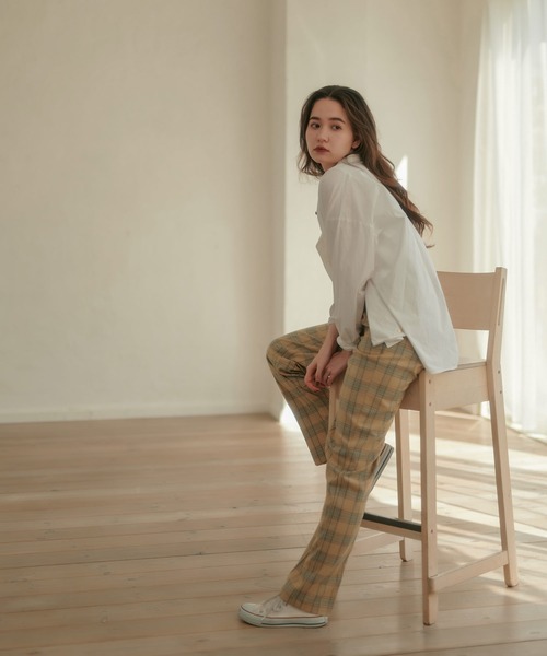 TINA：JOJUN（ティーナジョジュン）の「チェックストレートパンツ TINA：JOJUN（その他パンツ・レディース・ブルー/ベージュ・M/S）」の18枚目の写真