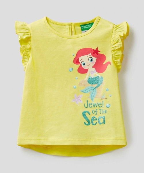 セール ディズニー Disney コラボ キッズプリンセスtシャツ カットソー Tシャツ カットソー Benetton United Colors Of Benetton ベネトンユナイテッドカラーズオブベネトン のファッション通販 Zozotown