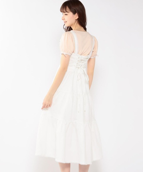 LODISPOTTO（ロディスポット）の「パールデニムティアードジャンパースカート（ジャンパースカート・レディース・ホワイト/ネイビー/ブルー・MEDIUM）」の12枚目の写真