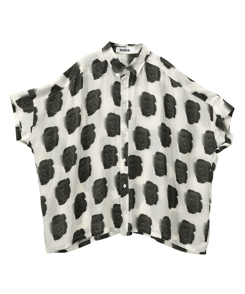 ZUCCa（ズッカ）の「とんだ林蘭×ZUCCa ROSE/シャツ（シャツ/ブラウス・レディース・ブラック・M size）」の4枚目の写真