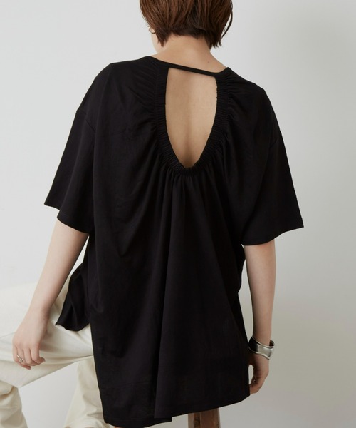 Auntie Rosa Holiday（アンティローザホリデー）の「バックギャザーカノコT（Tシャツ/カットソー・レディース・ホワイト/チャコールグレー/ブラック/イエロー・FREE）」の8枚目の写真