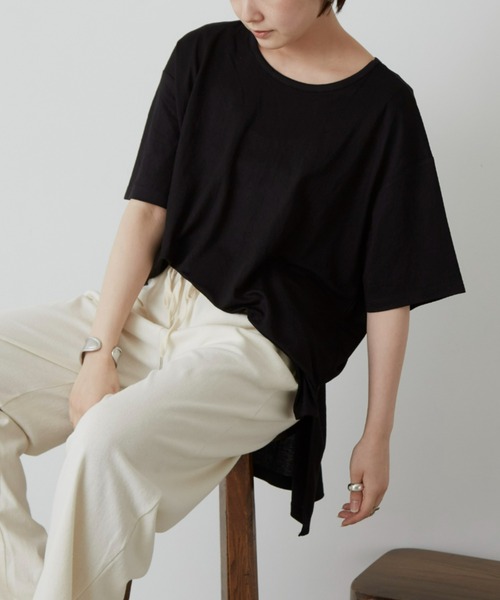 Auntie Rosa Holiday（アンティローザホリデー）の「バックギャザーカノコT（Tシャツ/カットソー・レディース・ホワイト/チャコールグレー/ブラック/イエロー・FREE）」の12枚目の写真