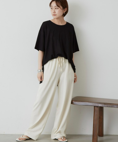 Auntie Rosa Holiday（アンティローザホリデー）の「バックギャザーカノコT（Tシャツ/カットソー・レディース・ホワイト/チャコールグレー/ブラック/イエロー・FREE）」の20枚目の写真