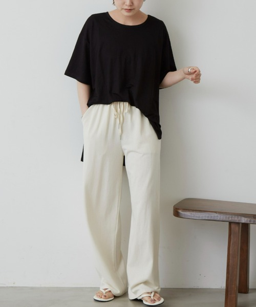 Auntie Rosa Holiday（アンティローザホリデー）の「バックギャザーカノコT（Tシャツ/カットソー・レディース・ホワイト/チャコールグレー/ブラック/イエロー・FREE）」の21枚目の写真