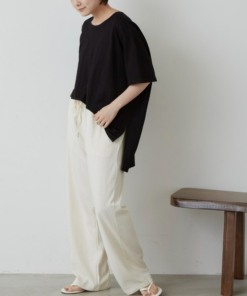 Auntie Rosa Holiday（アンティローザホリデー）の「バックギャザーカノコT（Tシャツ/カットソー・レディース・ホワイト/チャコールグレー/ブラック/イエロー・FREE）」の22枚目の写真