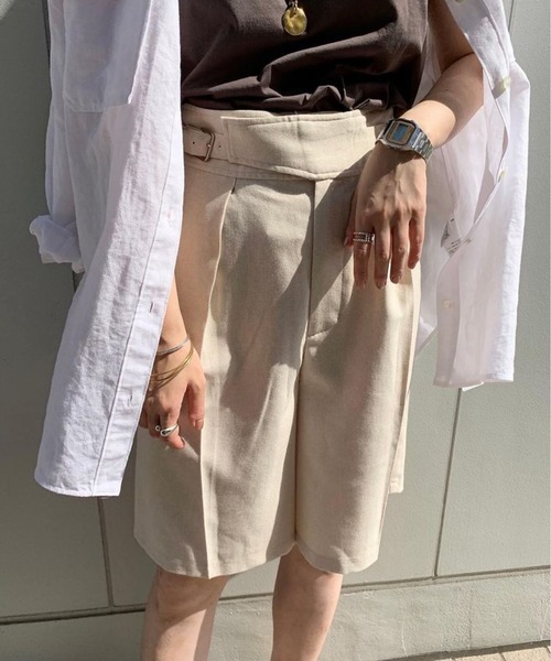 SHENERY(シーナリー)の「リネングルカパンツ(その他パンツ・レディース・ブラック/ベージュ・FREE)」の1枚目の写真