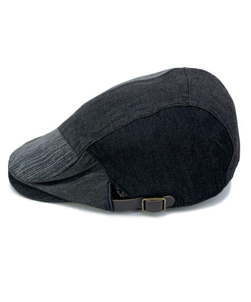 polcadot（ポルカドット）の「DENIM PATCH HUNTING/デニム パッチワーク ハンチング（ハンチング/ベレー帽・メンズ・ブラック/ネイビー・XL/M）」の7枚目の写真