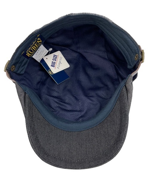 polcadot（ポルカドット）の「DENIM PATCH HUNTING/デニム パッチワーク ハンチング（ハンチング/ベレー帽・メンズ・ブラック/ネイビー・XL/M）」の5枚目の写真