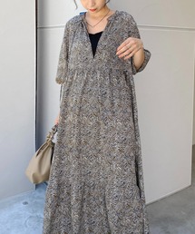 CAPRICIEUX LE'MAGE | 2WAYスキッパーキカラインワンピース(ワンピース)