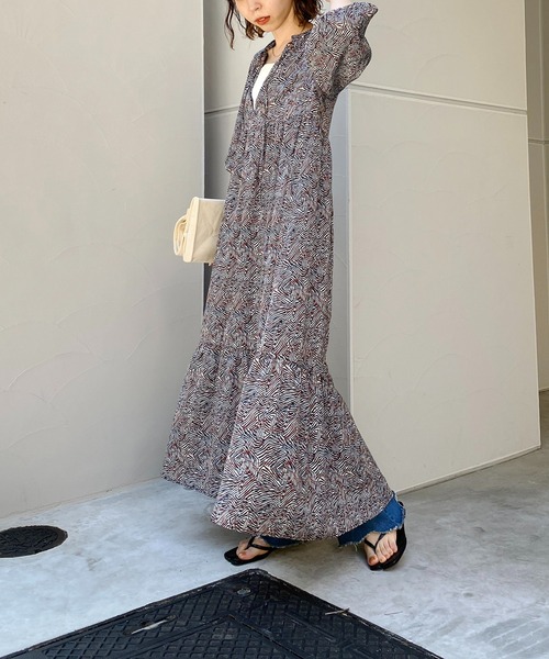 CAPRICIEUX LE'MAGE(カプリシューレマージュ)の「2WAYスキッパーキカラインワンピース(ワンピース・レディース・マスタード/レンガ・FREE)」の22枚目の写真