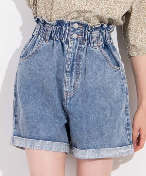 セール】WEGO/ウエストギャザーショートパンツ（デニムパンツ