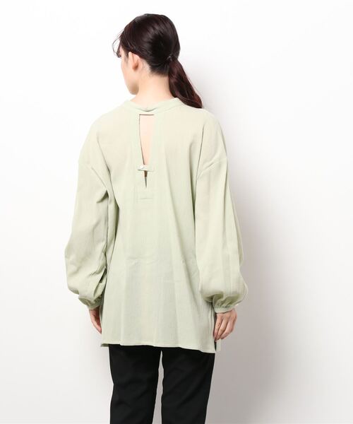 BE NEAT（ビーニート）の「2WAYスタンドカラールーズシャツ（シャツ/ブラウス・レディース・ベージュ/ミント・M）」の22枚目の写真