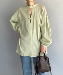 BE NEAT | 2WAYスタンドカラールーズシャツ(シャツ/ブラウス)