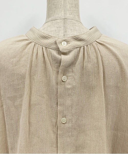 BE NEAT（ビーニート）の「2WAYスタンドカラールーズシャツ（シャツ/ブラウス・レディース・ベージュ/ミント・M）」の16枚目の写真