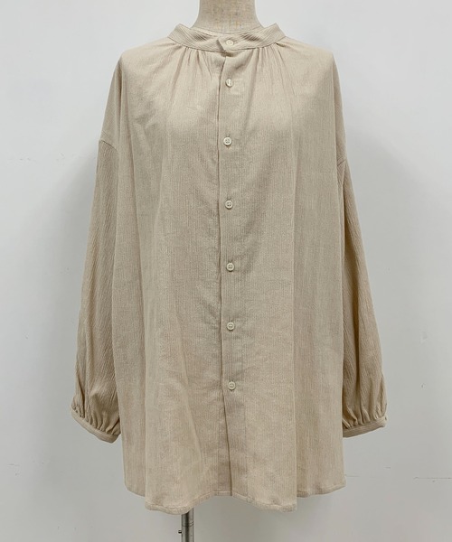 BE NEAT（ビーニート）の「2WAYスタンドカラールーズシャツ（シャツ/ブラウス・レディース・ベージュ/ミント・M）」の21枚目の写真