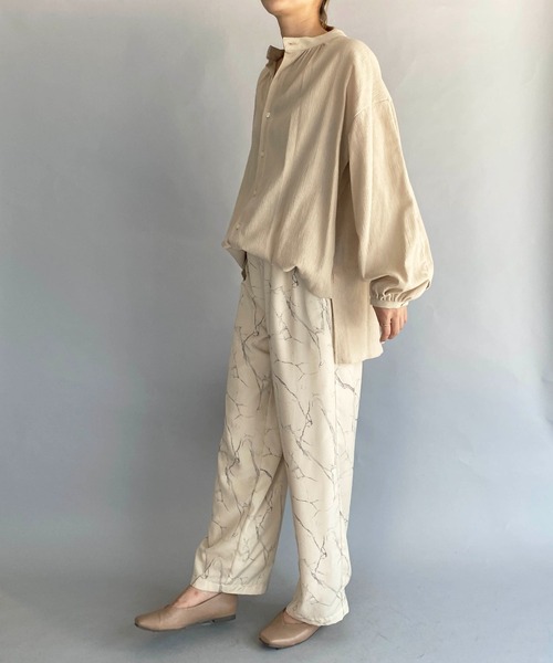 BE NEAT（ビーニート）の「2WAYスタンドカラールーズシャツ（シャツ/ブラウス・レディース・ベージュ/ミント・M）」の20枚目の写真