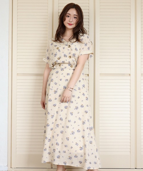 one after another NICE CLAUP（ワンアフターアナザーナイスクラップ）の「【WEB限定】開襟セットアップ（セットアップ・レディース・ホワイト系その他/ブラック系その他/ベージュ/ドット・FREE）」の18枚目の写真