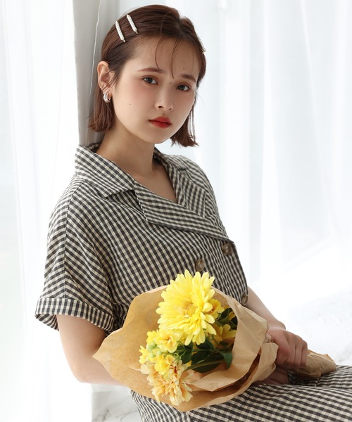 one after another NICE CLAUP（ワンアフターアナザーナイスクラップ）の「【WEB限定】開襟セットアップ（セットアップ・レディース・ホワイト系その他/ブラック系その他/ベージュ/ドット・FREE）」の13枚目の写真