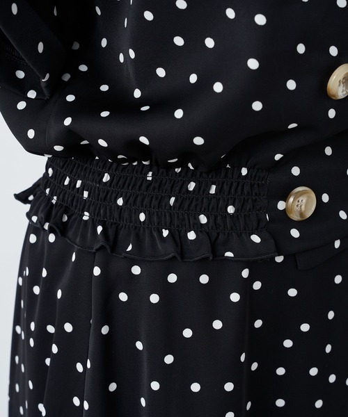 one after another NICE CLAUP（ワンアフターアナザーナイスクラップ）の「【WEB限定】開襟セットアップ（セットアップ・レディース・ホワイト系その他/ブラック系その他/ベージュ/ドット・FREE）」の22枚目の写真